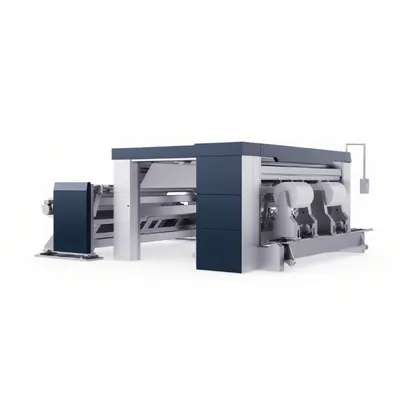 What is the control system of a packaging material cutting machine?